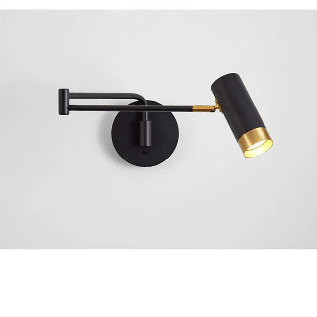 Modern Wall-Mounted LED Lamp – Adjustable Swing Arm with Warm/Cold Light for Bedrooms & Living Rooms - Samanta Factory