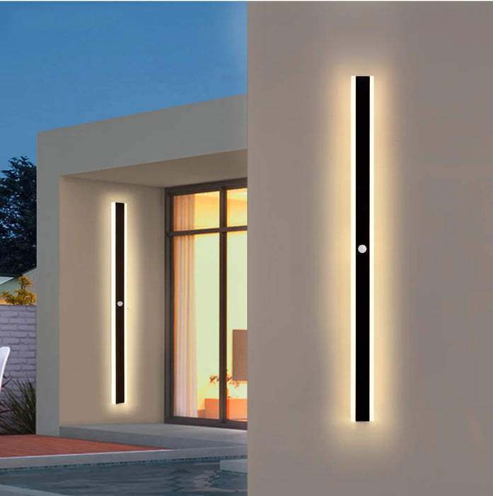 Outdoor LED Wall Light with Motion Sensor – IP65 Waterproof Aluminum Lamp for Porch, Garden, Garage, Villa - Samanta Factory