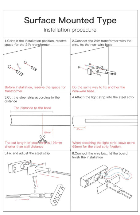 Modern Linear LED Wall Lamp – Black & White Minimalist Skyline Design - Samanta Factory