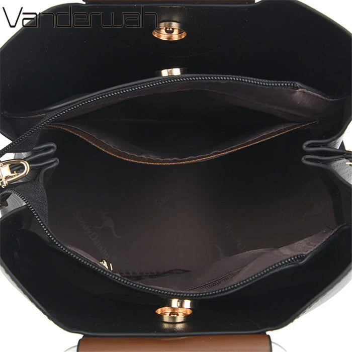 Women’s Leather Tote Bag – Luxury Designer Shoulder & Crossbody Handbag - Samanta Factory