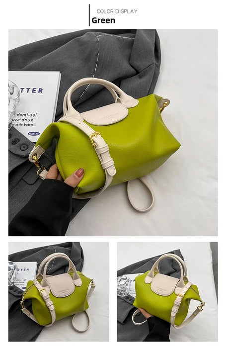 Compact Unisex Barrel-Shaped Crossbody Bag with Modern Flap Design - Samanta Factory