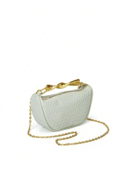 Women's Half Moon Straw Bag – Woven Bucket Crossbody Shoulder Bag for Summer Beach SF