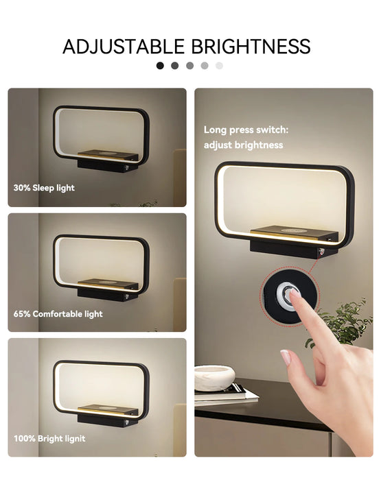 Modern Wall Light – Infinite Dimming LED for Bedroom & Living Room Ambience