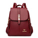 Women’s Leather Backpack – Fashionable White Shoulder Bag for Travel & School - Samanta Factory