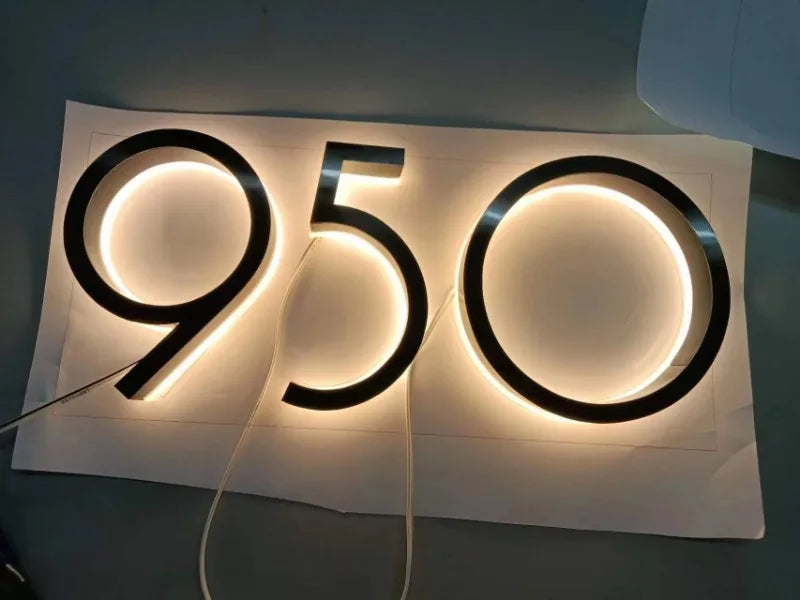 LED House Numbers – Backlit Stainless Steel Address Sign SF