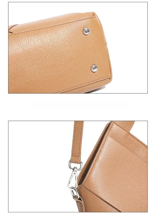 Cow Leather Shoulder Bag – Soft Satchel for Four Seasons SF