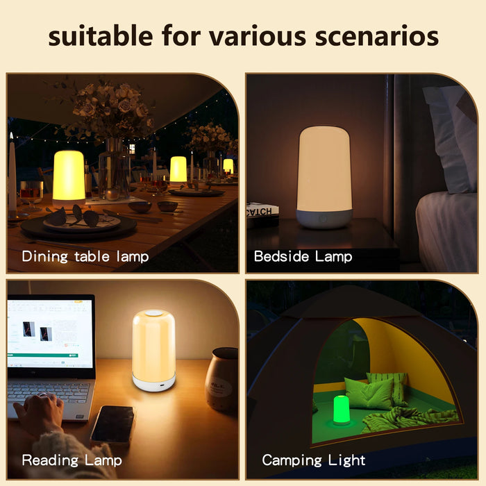Smart RGB Night Light Lamp – Touch Control with App