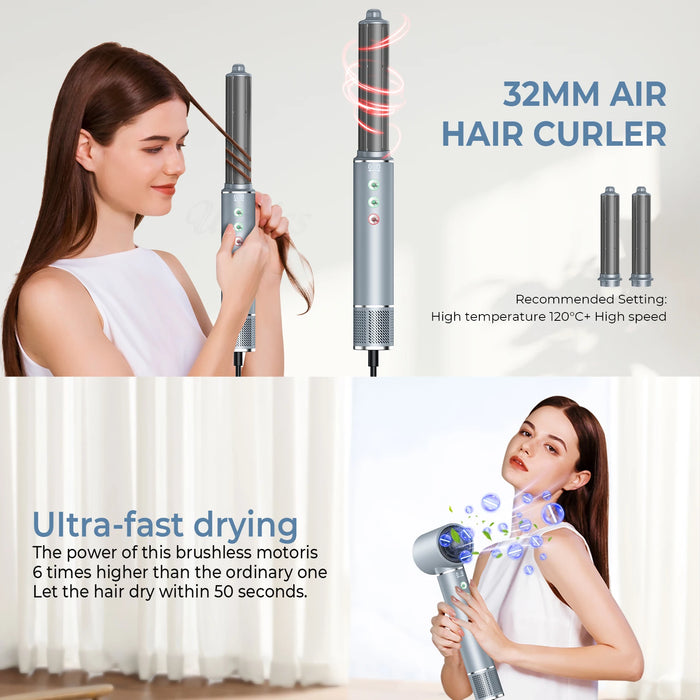 High-Speed Ionic Hair Dryer – 110000 RPM Brushless Motor with Anti-Scald Protection
