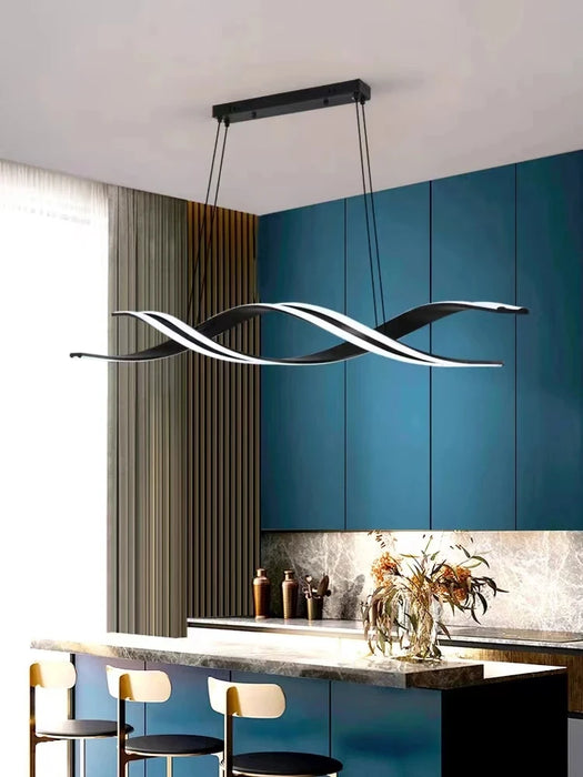 Modern LED Pendant Light – Polished Chrome with Remote Dimming - Samanta Factory