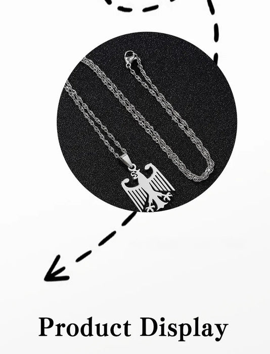 Eagle Pendant Necklace – Patriotic Unisex Chain SF
