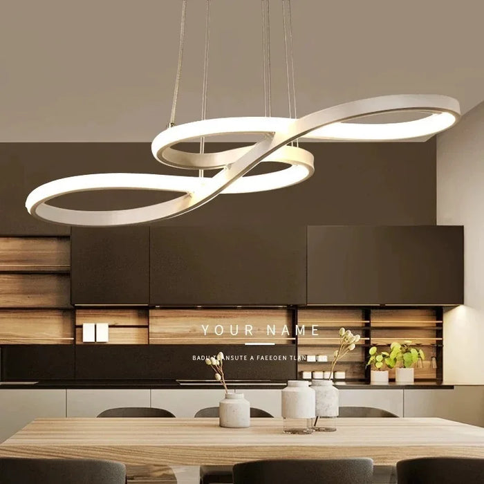 Modern LED Pendant Light – Iron Finish with Remote Dimming - Samanta Factory