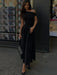 Maxi Dress – Pleated Patchwork Elegance - Samanta Factory