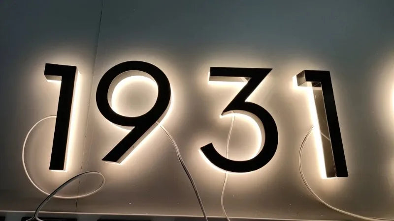 LED House Numbers – Backlit Stainless Steel Address Sign SF