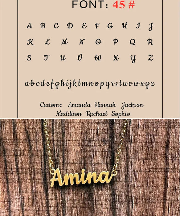 Custom Name Necklace – Personalized Pendant for Women Sf
