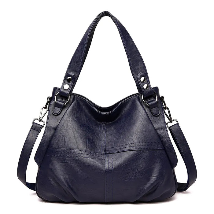 Genuine Leather Tote Bag – Vintage Unisex Handbag with Large Capacity - Samanta Factory