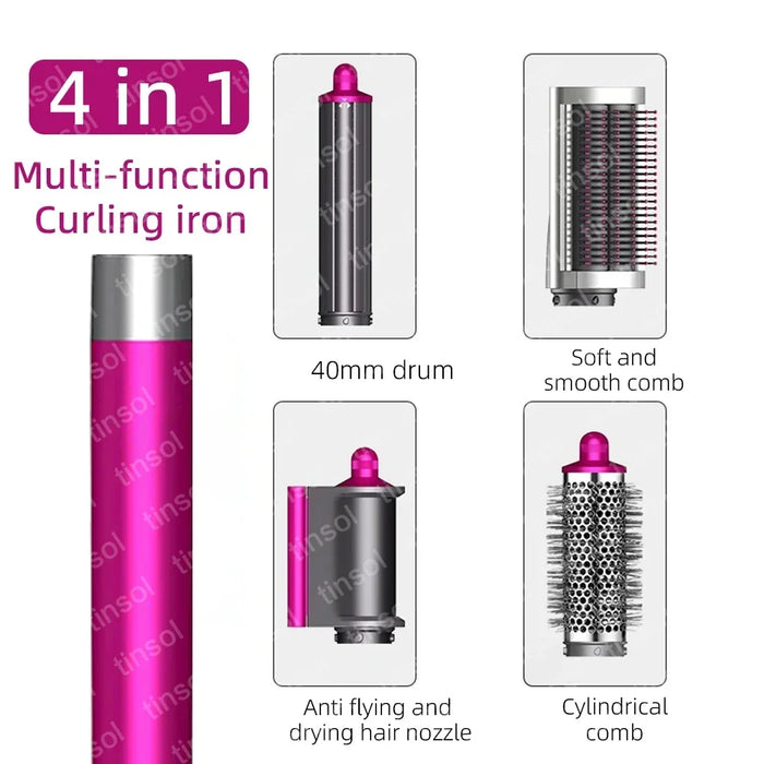 Professional Hair Dryer & Styler – Coanda Airflow with Curling, Straightening & Anti-Frizz Nozzles