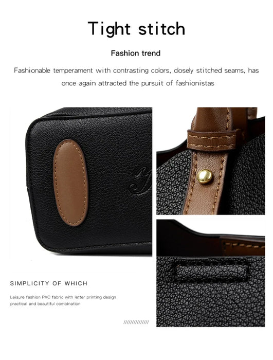 Soft PU Leather Handbag for Women – Luxury Designer Shoulder Tote - Samanta Factory