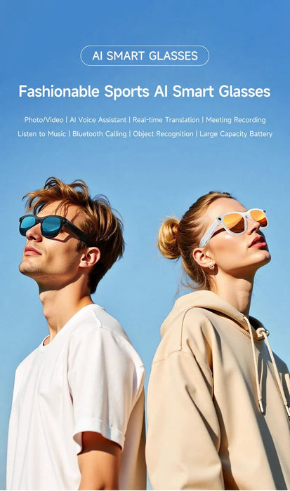 8K AI Smart Glasses with Camera & Translation – Bluetooth Calling Voice Assistant Eyewear SF