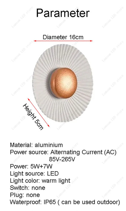 LED Wall Lamp – Dimmable Waterproof Aluminum Light Fixture - Samanta Factory