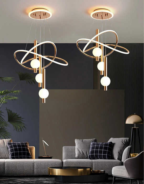 LED Crystal Pendant Light – 3 Color Modes with Remote Dimming SF