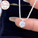 1CT Moissanite Diamond Pendant Necklace – 925 Sterling Silver Luxury Women’s Jewelry SF