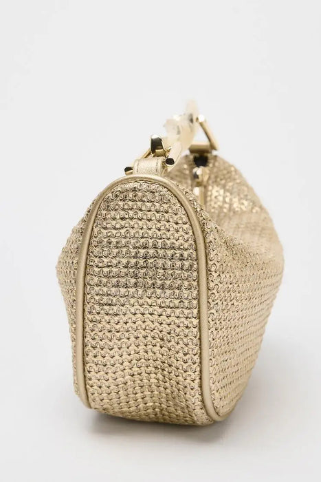 Women's Half Moon Straw Bag – Woven Bucket Crossbody Shoulder Bag for Summer Beach SF