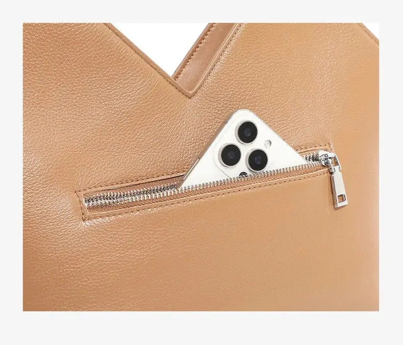 Cow Leather Shoulder Bag – Soft Satchel for Four Seasons SF