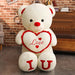 Big I LOVE YOU Bear Plush – Soft & Huggable Gift Toy Samanta Factory