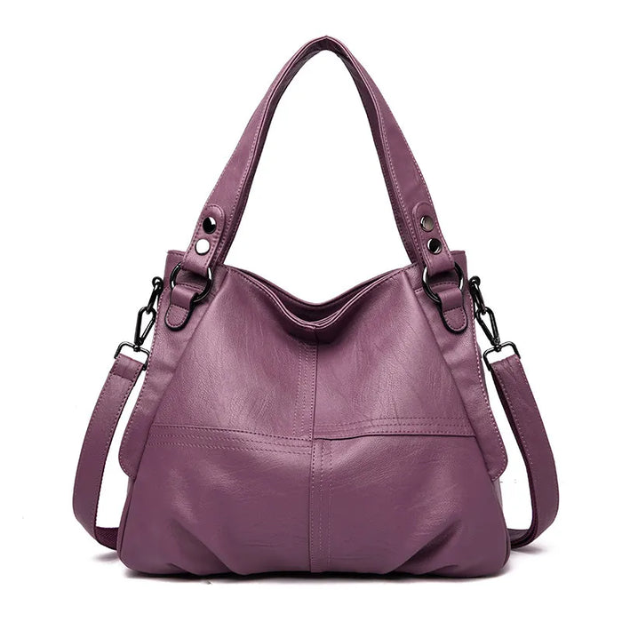 Genuine Leather Tote Bag – Vintage Unisex Handbag with Large Capacity - Samanta Factory