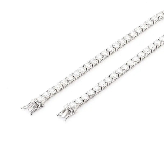 Moissanite Tennis Necklace – D Color VVS1 S925 Sterling Silver Link Chain for Women and Men SF