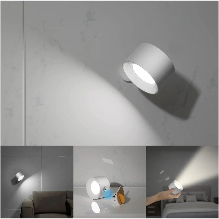 Rechargeable LED Wall Light – Touch Control with 3 Colour Modes & Adjustable 360° Rotation