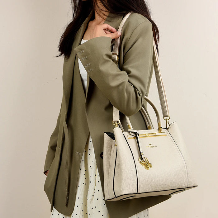 Women’s Tote Bag – Soft Microfiber Leather Casual Handbag with Zipper Closure - Samanta Factory