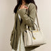 Women’s Tote Bag – Soft Microfiber Leather Casual Handbag with Zipper Closure - Samanta Factory