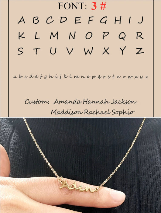 Custom Name Necklace – Personalized Pendant for Women Sf