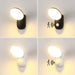 PIR motion sensor LED wall light, waterproof outdoor aluminum lamp for porch, garden, and home security.