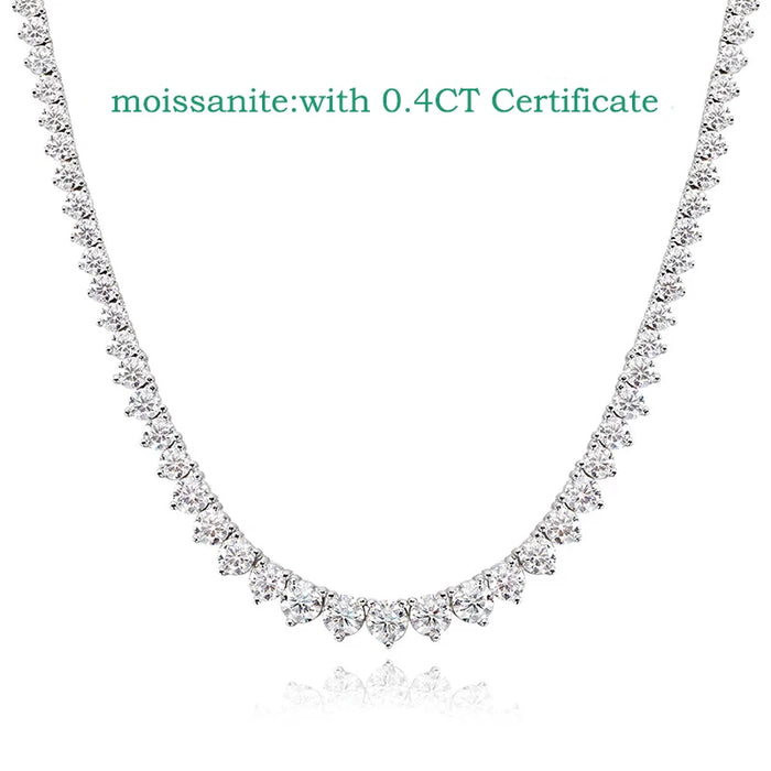 Moissanite Pendant Necklace – D-Color VVS1 Water Drop in 925 Sterling Silver