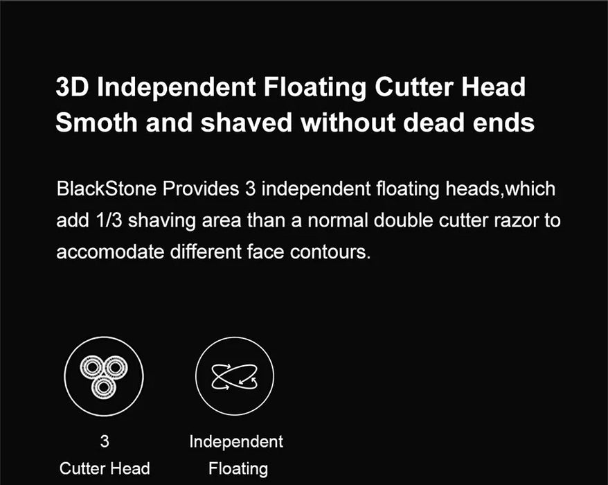 Electric Shaver for Men – 3D Floating Heads with Auto-Grinding Blades & Smart ESM System