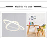 Art Deco Pendant Light – White Acrylic & Iron Chandelier with Remote Control - Samanta Factory