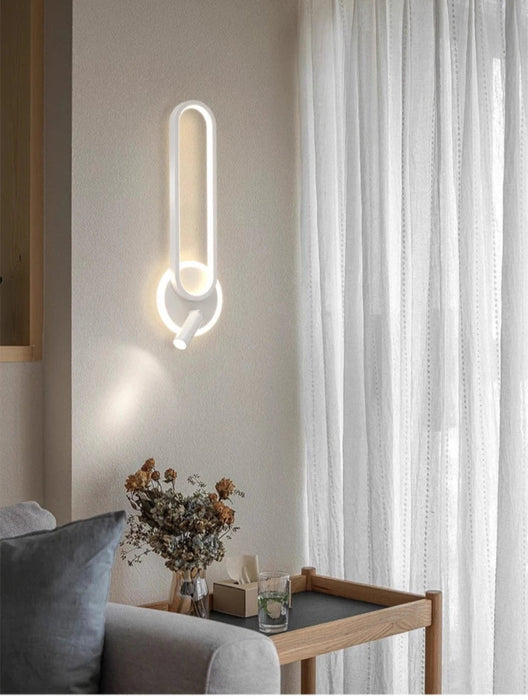 Bedside Lamp Modern Simple Creative Living Room Background Wall Stairwell Wall Lamp Nordic Network Red Corridor Wall Light - Samanta Factory