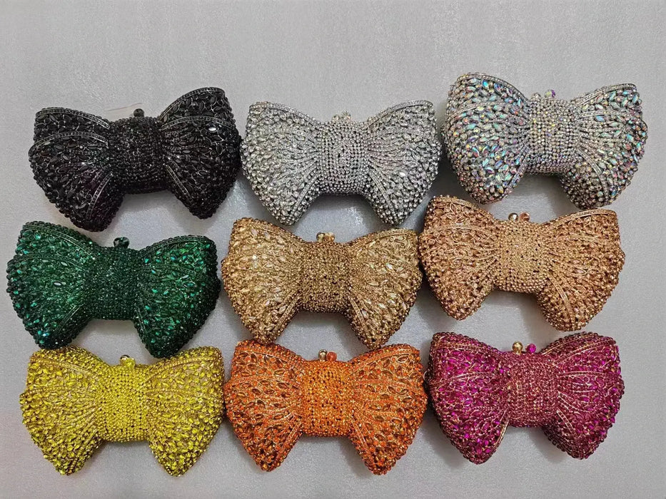 Metallic Minaudiere – Hard Party Clutch for Women SF