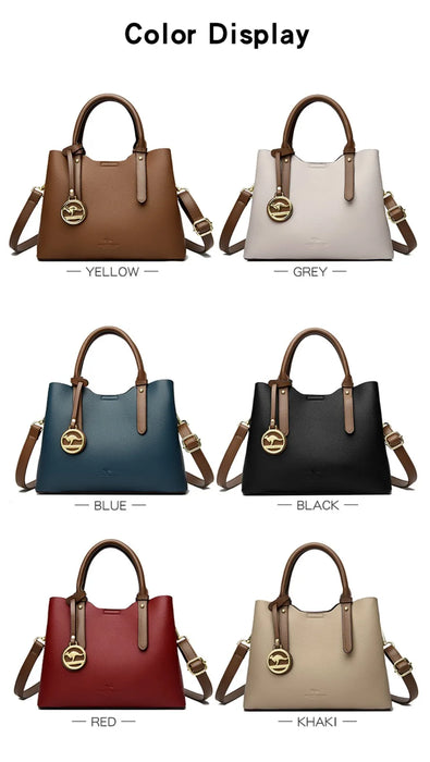 Soft PU Leather Handbag for Women – Luxury Designer Shoulder Tote - Samanta Factory