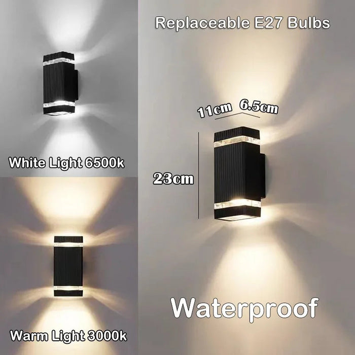 Outdoor LED Wall Light E27 Up Down – Waterproof IP65 Exterior Wall Sconce Lamp SF