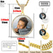 Personalized Bling Circle Necklace with Engraving – Memory Jewelry for Men & Women SF