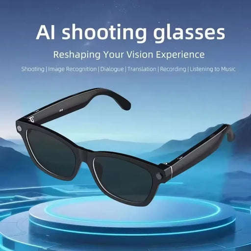 AI smart glasses with 4K camera, Bluetooth calling, and translation features