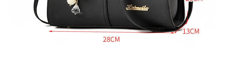 Women’s Large Capacity Boston Handbag – PU Leather Shoulder & Crossbody Tote Bag SF