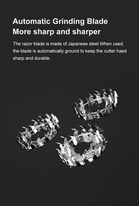 Electric Shaver for Men – 3D Floating Heads with Auto-Grinding Blades & Smart ESM System