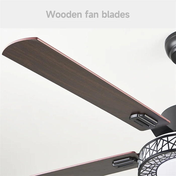 Smart Ceiling Fan with Light – Remote-Controlled Retractable Blades & Dimmable LED - Samanta Factory