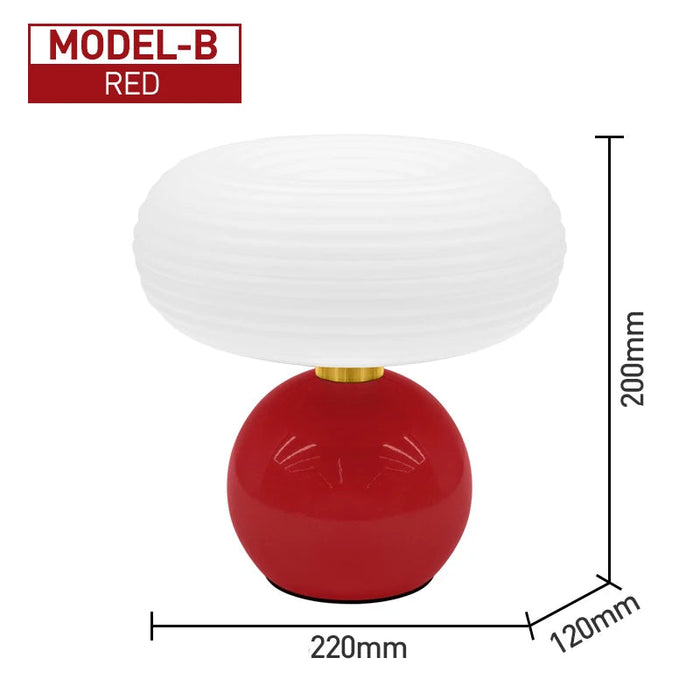 Modern LED Table Lamp – Dimmable Frosted Glass Shade - Samanta Factory