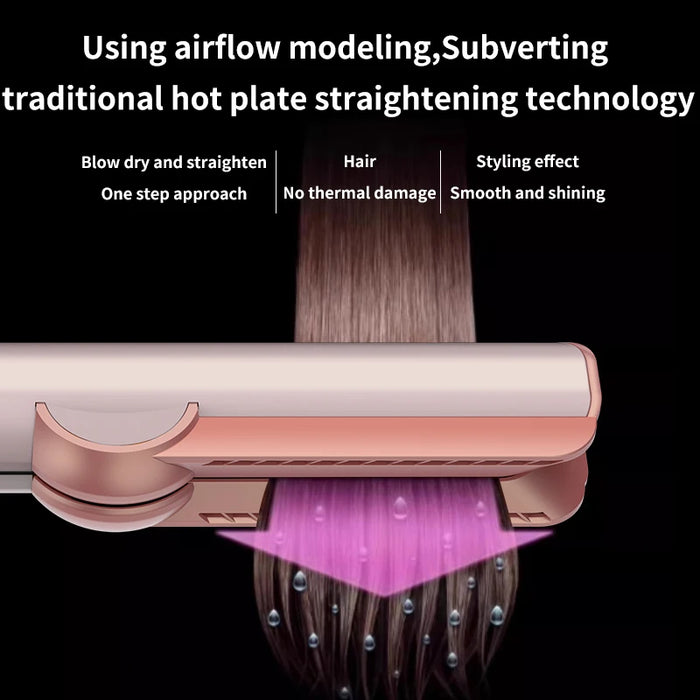 2-in-1 Hair Straightener & Dryer – Dual-Function Styling with Negative Ion Technology