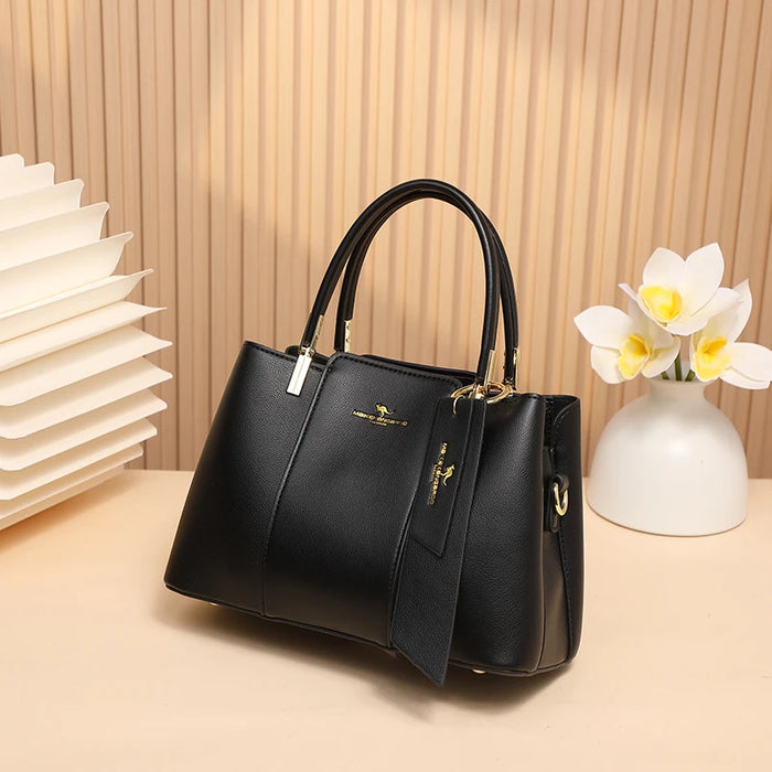 Luxury Fashion Print Handbag – Large Capacity Soft Leather Shoulder & Crossbody Bag for Women - Samanta Factory
